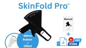 SkinFold Pro™ – L’adipomètre professionnel avec guide complet et mètre ruban offert